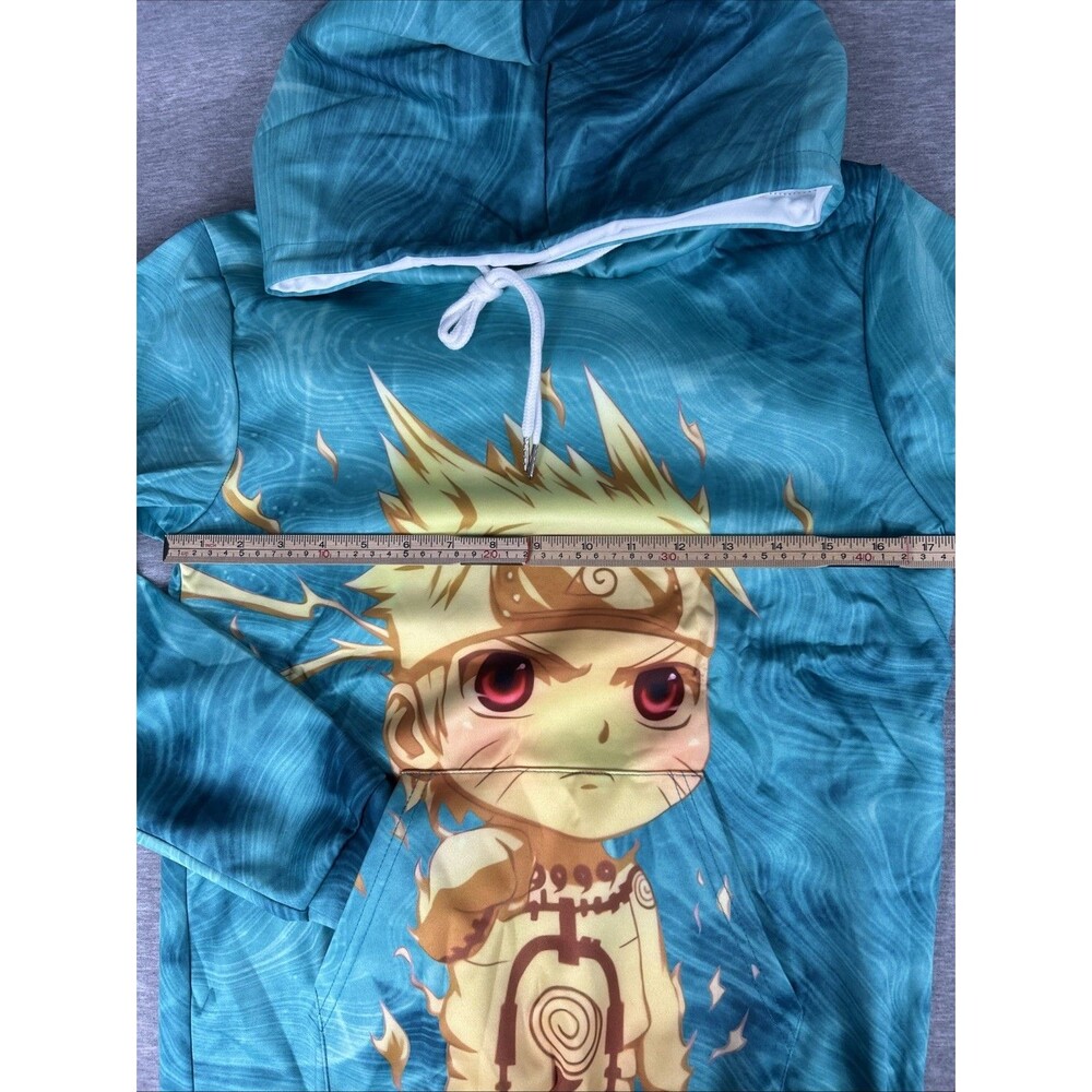 Naruto Hoodie, Men’s Small, Teal & Yellow, New Without Tags, Read Des. - Picture 6 of 12